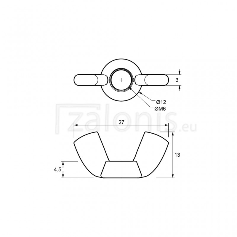 WING NUT M6 WING NUTS